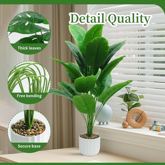 Freyalife 28“ Fake Plant Artificial Banana Tree - Image 2