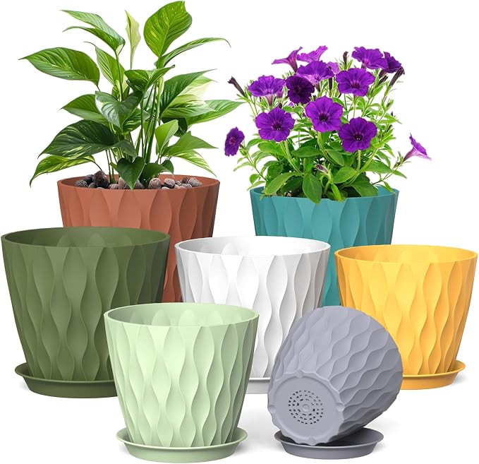 Meowell 7/6.5/6/5.5/5/4.5/4 inch Plant Pots by Meowell