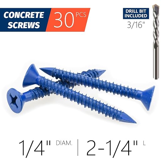 1/4" x 2-1/4" Concrete Screw Anchor, Cement or Stucco - Image 2