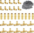 130 Pack Foskan 1/2 Inch PEX Barb Crimp Fittings Set | 10 Pieces Each:Elbow by Unknown