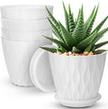 YNNICO 6 inch Plant Pots, 5 Pack Flower Pots Outdoor Indoor, Planters by AFamilyofGardenLovers