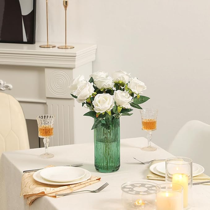 Ribbed Glass Vase, Flower Vases - Image 5