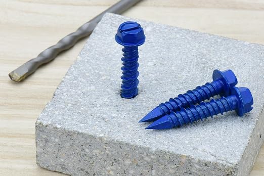 1/4" x 1-1/4" Concrete Screws Anchor, Cement or Stucco - Image 9