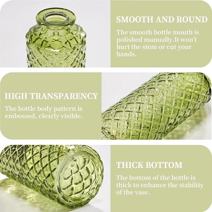 Mini Bud Vases Centerpieces for Tables, Small Flower Vases Suitable for - Image 3