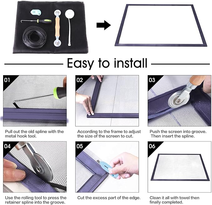 Windows Screen and Screen Door Repair Kit - Image 2