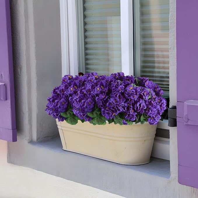 Hananona 12 Pcs Artificial Geranium Flowers - Image 5