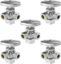 5PCS EFIELD Dual Compression Outlet Multi-Turn Angle Stop Valve | 1/2" NOM x by EFIELDPEXTUBING