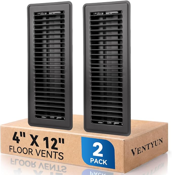 4" x 12" Floor Register Vent Covers 2-Pack by VENTYUN