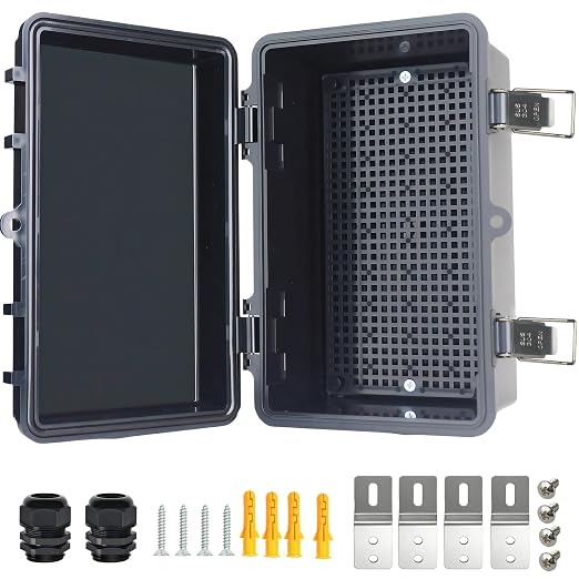 Electrical Junction Box, IP67 Waterproof Outdoor Box ABS Plastic Enclosure by Qukipet