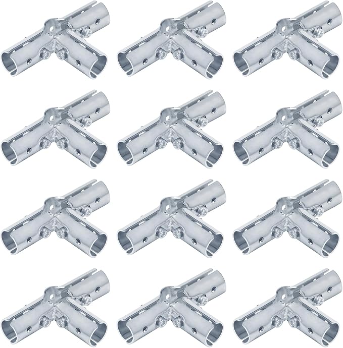 12 Sets 4 Way Cross T Pipe Fitting Connector, Fits 1/2" EMT Conduit | - Image 6