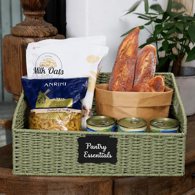 Pantry Organizers, Handwoven Large Wicker Baskets - Image 6