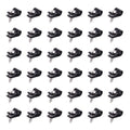 Swpeet 60 Pack Black 1/4 Inch Nylon Plastic R-Type Cable Clips Clamp Kit by Swpeet