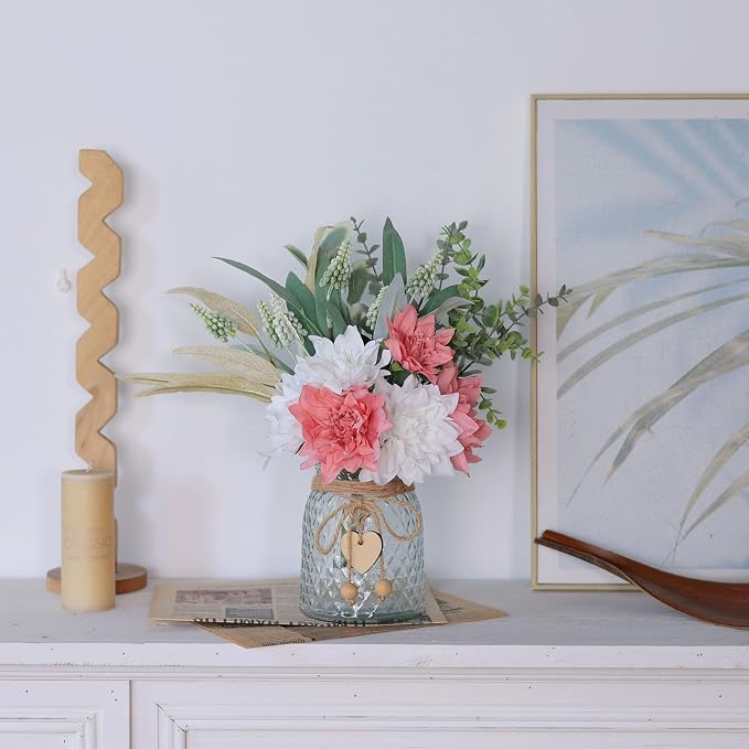 14.5" Artificial Dahlia Flowers - Image 4