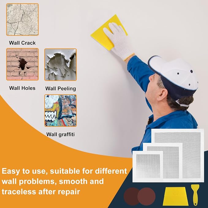 8 Pack Drywall Repair Kit, 6/8/12 Inch Dry Wall Patch Kits - Image 6