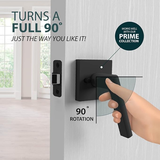 Privacy Round Latch Matte Black - Image 6