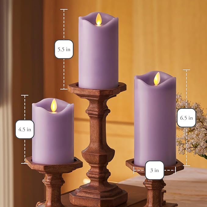 Co. Flameless LED Battery Operated Flickering Pillar Candles - Image 6