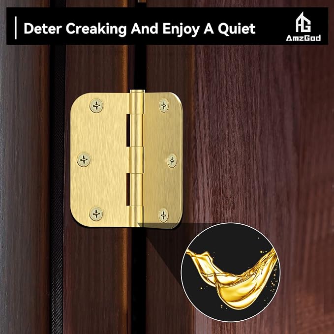 Door Hinges Satin Brass - Image 3