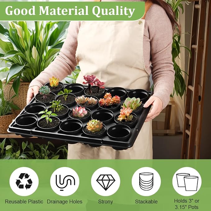 RooTrimmer 3 Inch Plastic Plant Pots 100 Pcs - Image 2