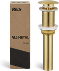 KES Sink Drain Without Overflow Bathroom Pop Up Drain Assembly Stopper Vessel by KES
