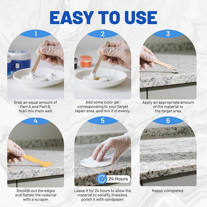 Marble and Granite Repair Kit, Quartz Granite Countertop Repair Kit - Image 6