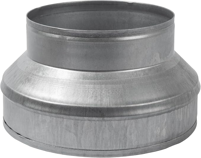8" to 6" Inch Galvanized Steel Round Duct Reducer by ECOPROVENT