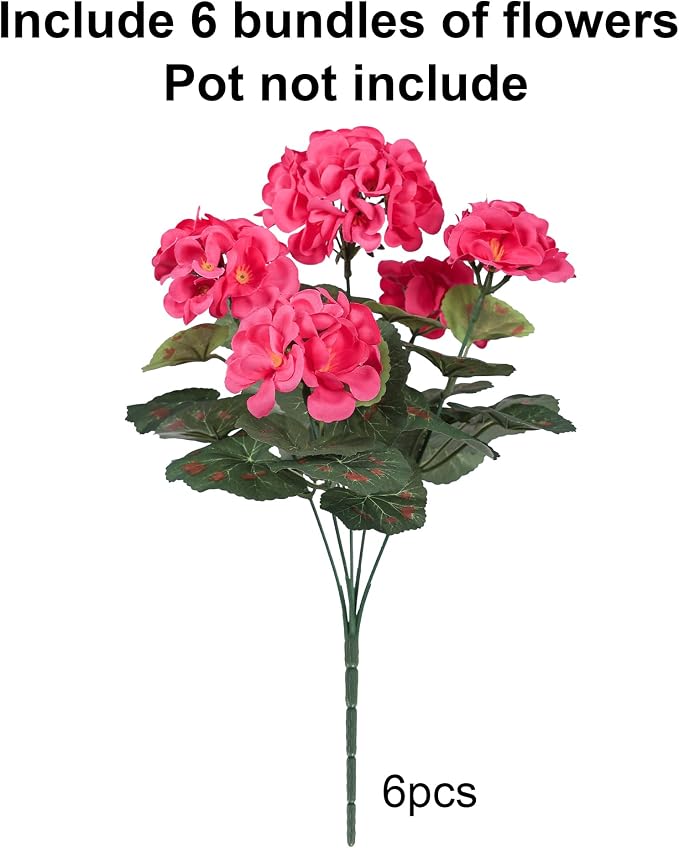 Artificial Geranium Fake Flowers - Image 4
