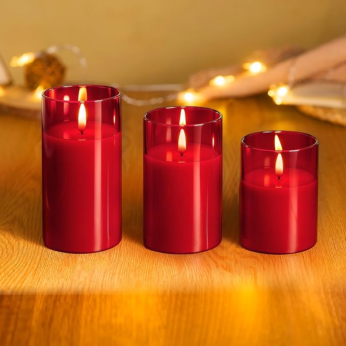 Tyawon Glass Battery Operated LED Flameless Candles - Image 6