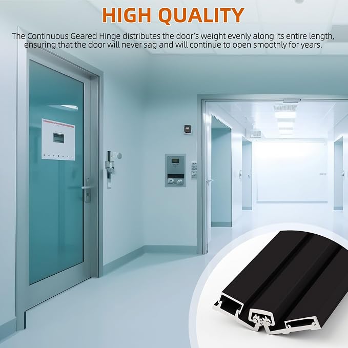 2 Pcs 83" Heavy Duty Continuous Hinge Y, Full Surface Anodized Aluminum - Image 5