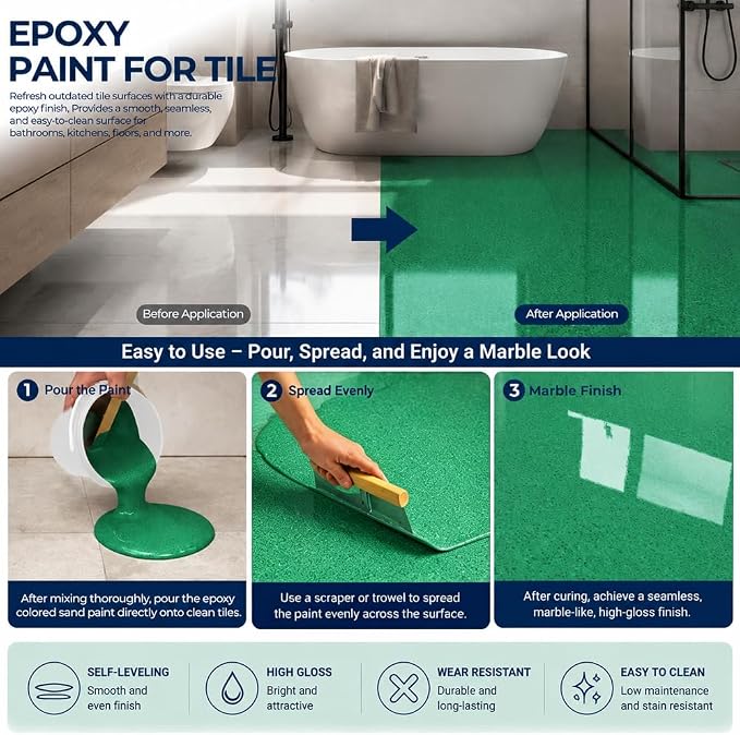 Self Leveling Epoxy Color Sand Floor Paint - Image 6