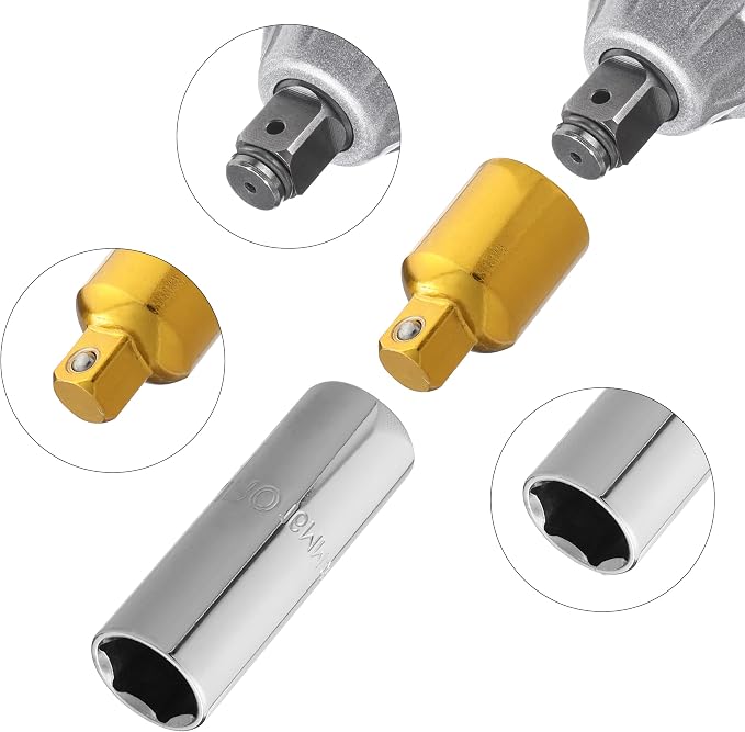 Bates- Impact Socket Adapter and Reducer Set, 1/2" 1/4" 3/8", Impact Adapter Set - Image 6