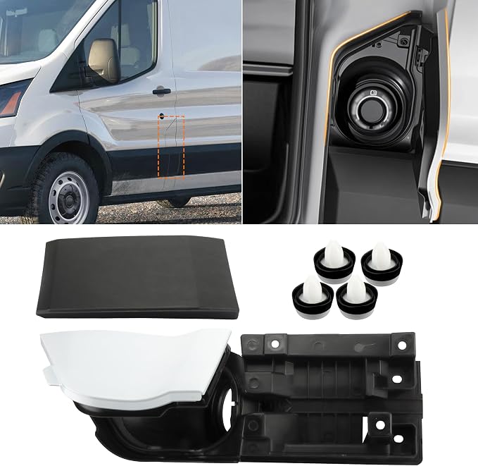 3 in 1 Gas Door Replacement Assembly Fuel Filler Door Housing Pocket Hinge - Image 2