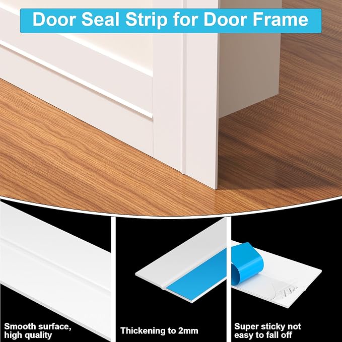 Weather Stripping Door Seal, 20 Ft Shower Door Seal, 2 in | Flexible door sweep - Image 4
