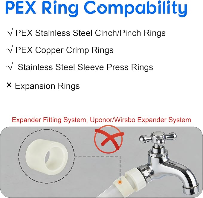 Hourleey 2 Pieces 1/2 Inch Pex Brass Full Port Shut Off Ball Valve HOT AND COLD - Image 5