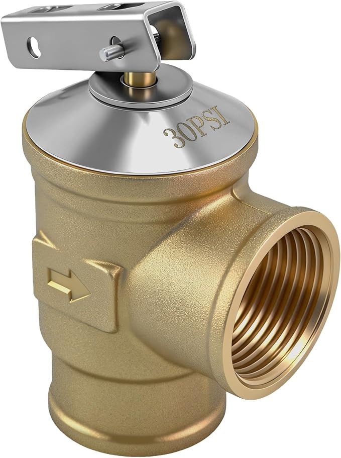 3/4" FNPT Female Inlet & Outlet – 30 PSI Automatic Pressure Relief Valve by dyseer