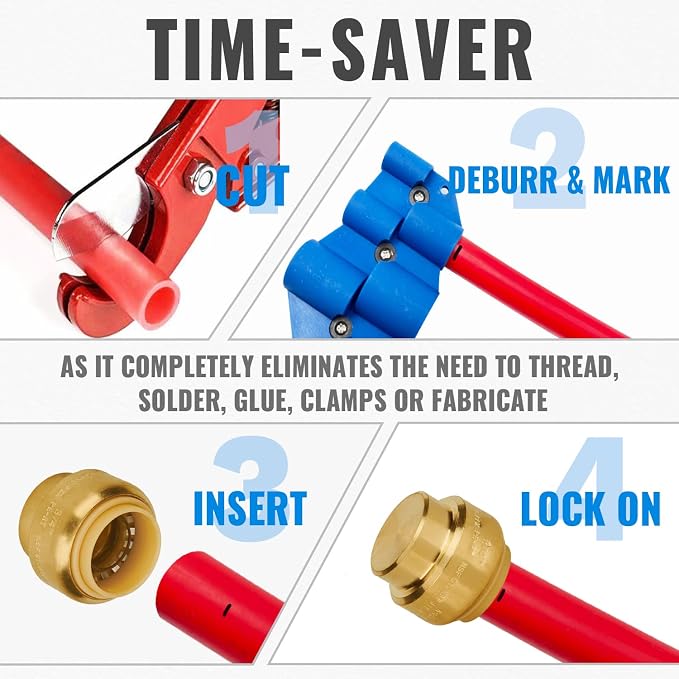 3/4-Inch End Cap, Push Fit PEX Cap, Push-to-Connect, - Image 5