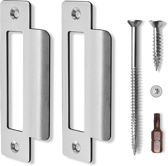 Oversized Strike Plate for Shifting Doors or Mortise Locks, 2 Pack | Taller by MOSECYOU