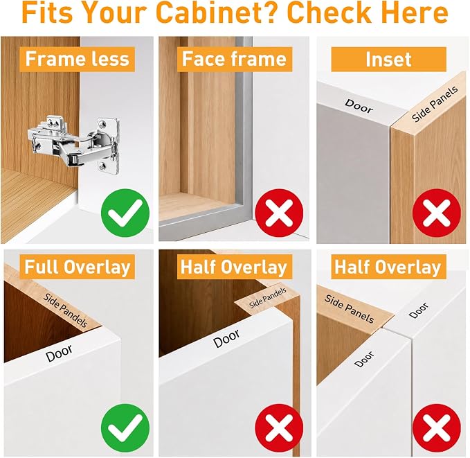 175 Degree Hinges Frameless Cabinet Doors Hinges 48mm Concealed Hydraulic - Image 4