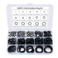 200 Pcs O Ring Assortment Kit, Rubber Washer Orings, Automotive, Air Gas by MUZHUPGUZ