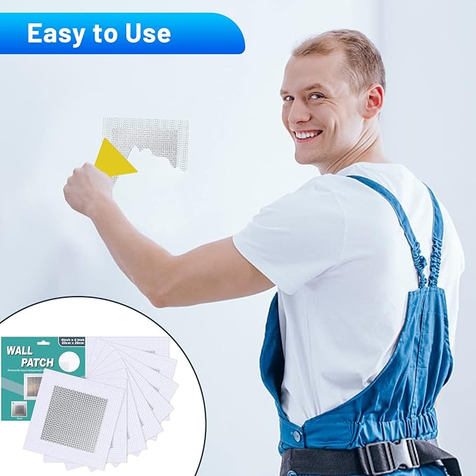 Mckanti 8 Pack 4 Inch Drywall Repair Kit, Aluminum Drywall Patch Wall Repair - Image 6