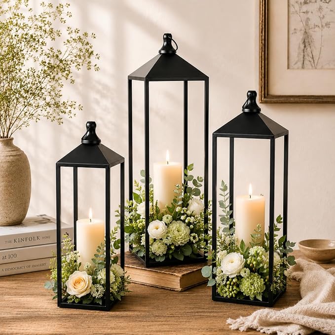 22'' 19'' 17'' Large Decorative Lanterns Indoor Outdoor | by Vorplick