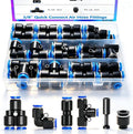 mxuteuk 24PCS 3/8" OD Push to Connect Fittings, 3/8" OD Air Line Fittings by mxuteuk
