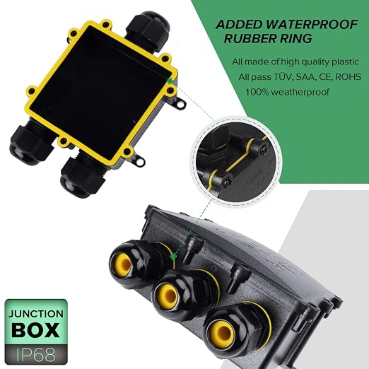 La Vane IP68 Waterproof 3 Way Electrical Junction Box - Image 4