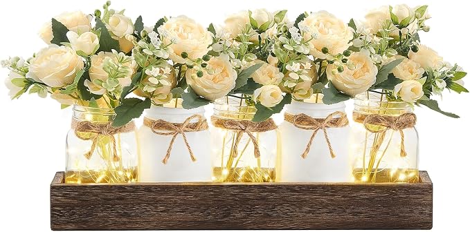 Mkono Mason Jar Lights Centerpieces by Mkono