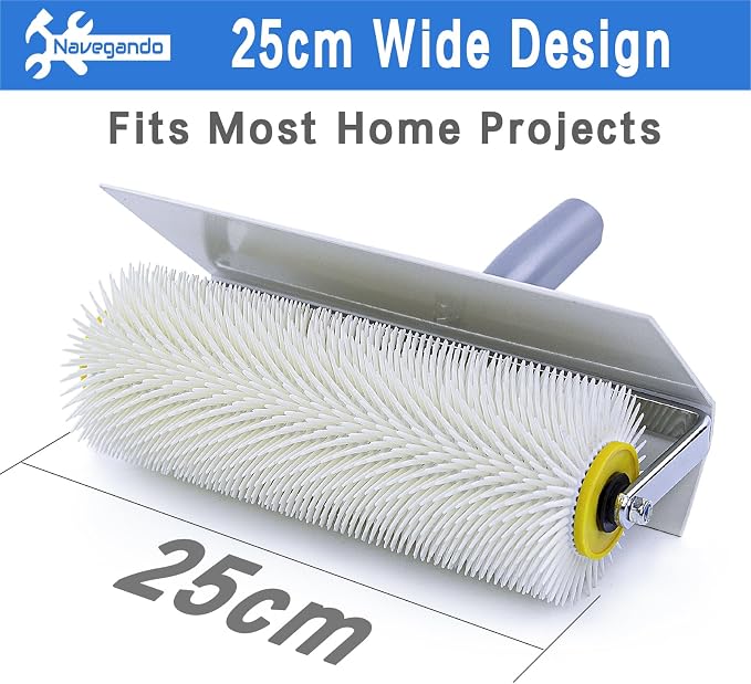 25cm Spiked Roller for Self Leveling Concrete, 21mm Needle Defoaming Tool - Image 4