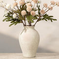 9.06 Inch Tall Vintage Ceramic Flower Vase, Rustic Farmhouse Vase by BLLOOO
