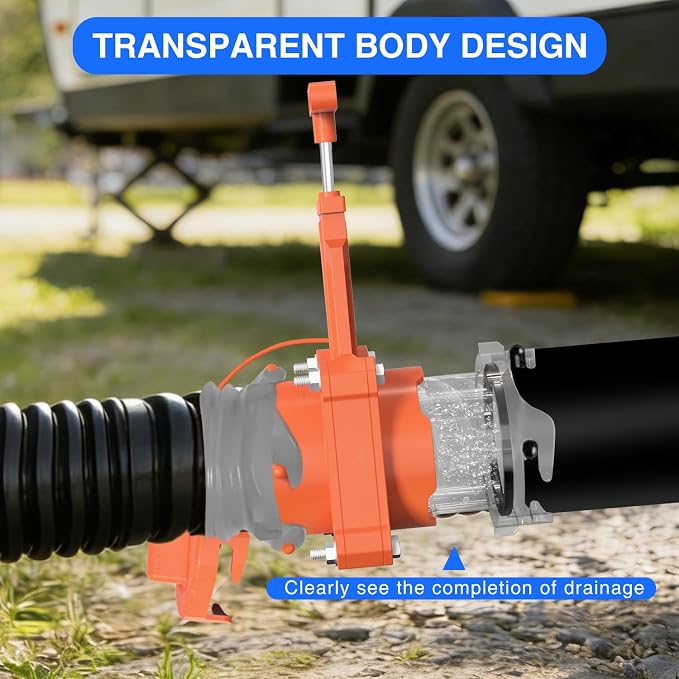 Nilight RV Sewer Valve Black Tank Gate Valve - Image 6