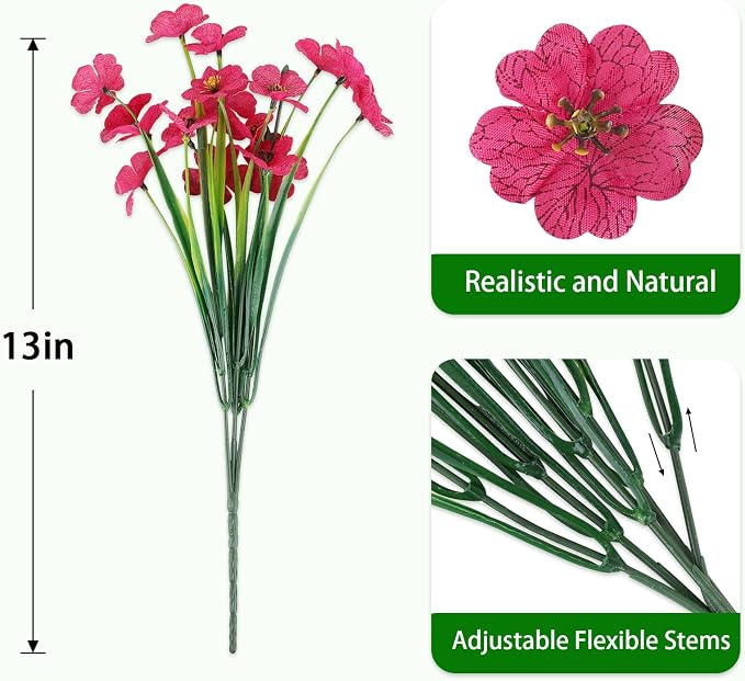 24PCS UV Resistant Artificial Flowers - Image 2