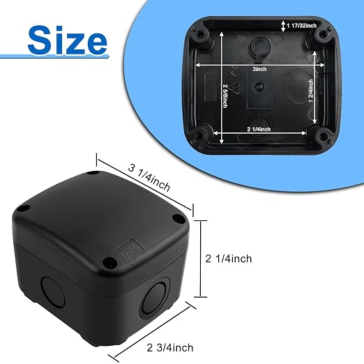 Black Waterproof Junction Box, IP66 Weatherproof Electrical Project Boxes | - Image 5