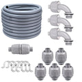 25FT 1/2" NPT PVC Liquid Tight Conduit Kit UL 5 Straight 3 Angle Connector | UV by Aandxmok