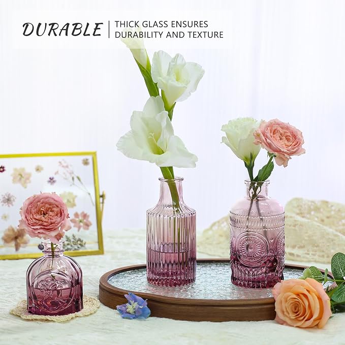 SUPMIND Glass Bud Vases Set, Home Decor, Table Decoration, Baby Shower - Image 5